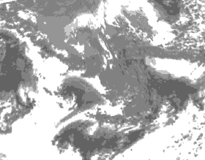 GDPS total cloud 024 hour forecast chart for Canada based on 2026/10/14 0000Z data