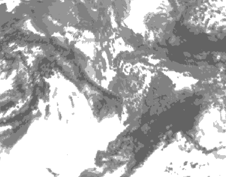 GDPS total cloud 066 hour forecast chart for Canada based on 2026/10/14 0000Z data