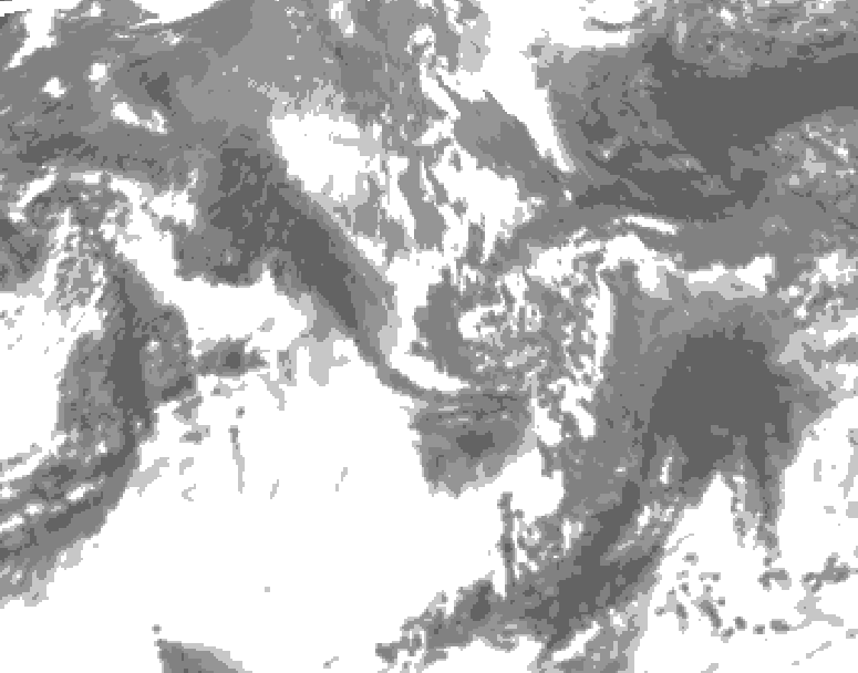 GDPS total cloud 078 hour forecast chart for Canada based on 2026/10/14 0000Z data