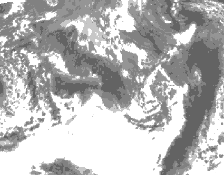 GDPS total cloud 096 hour forecast chart for Canada based on 2026/10/14 0000Z data
