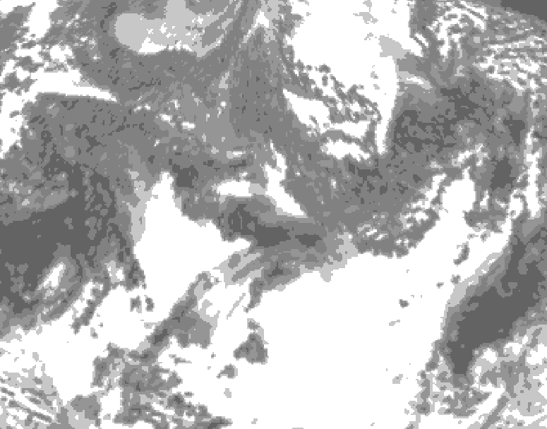GDPS total cloud 174 hour forecast chart for Canada based on 2026/10/14 0000Z data