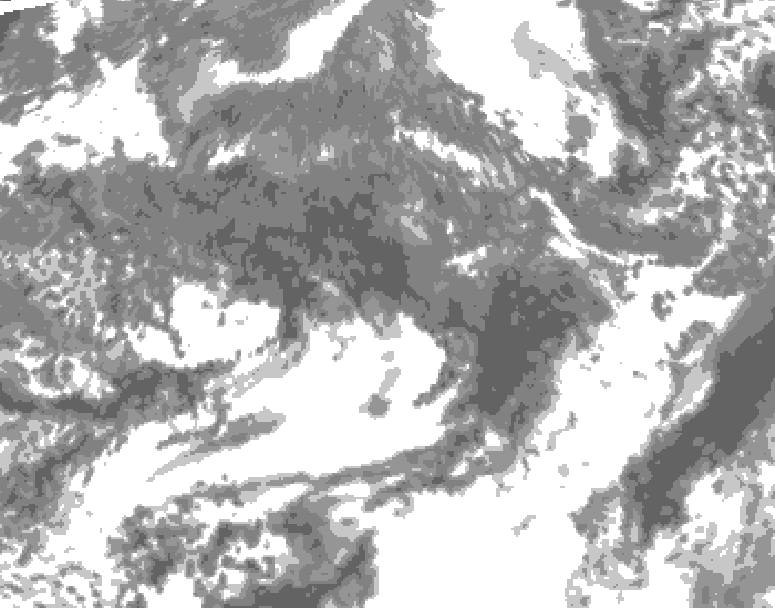 GDPS total cloud 204 hour forecast chart for Canada based on 2026/10/14 0000Z data