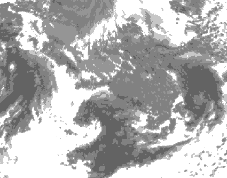 GDPS total cloud 024 hour forecast chart for Canada based on 2026/10/14 1200Z data
