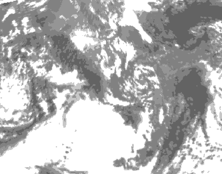 GDPS total cloud 072 hour forecast chart for Canada based on 2026/10/14 1200Z data