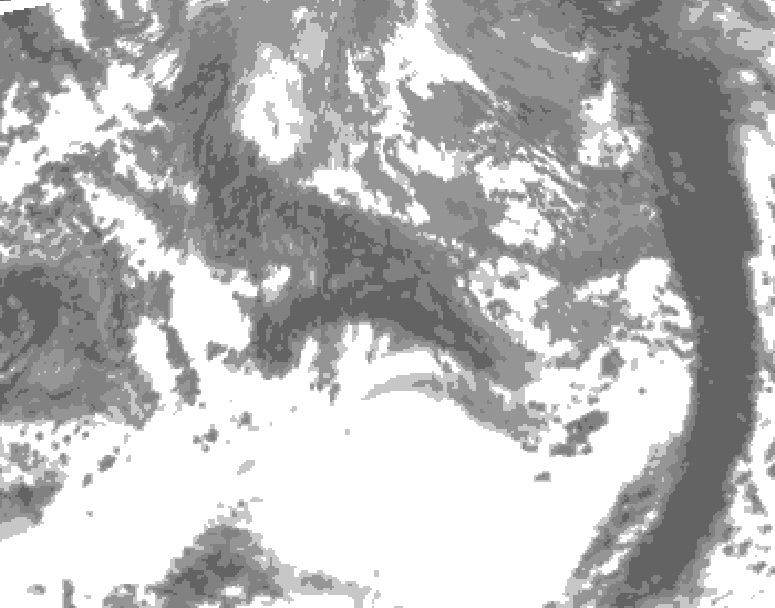 GDPS total cloud 096 hour forecast chart for Canada based on 2026/10/14 1200Z data