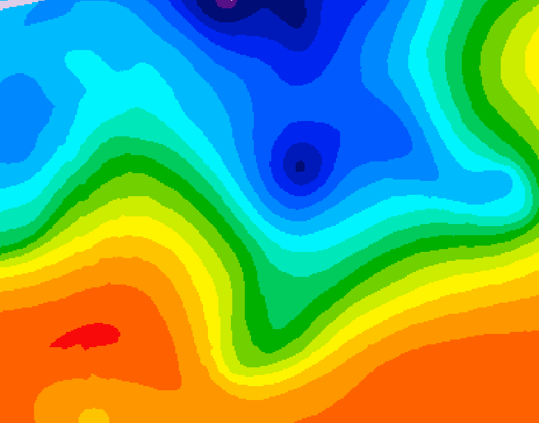 GDPS 500 millibar geopotential height 030 hour forecast chart for Canada based on 2026/10/15 0000Z data