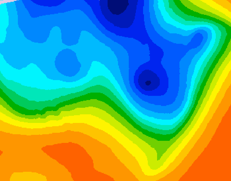 GDPS 500 millibar geopotential height 060 hour forecast chart for Canada based on 2026/10/15 0000Z data