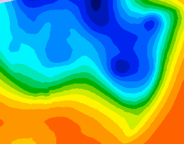 GDPS 500 millibar geopotential height 066 hour forecast chart for Canada based on 2026/10/15 0000Z data