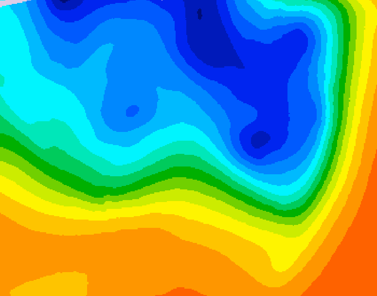 GDPS 500 millibar geopotential height 072 hour forecast chart for Canada based on 2026/10/15 0000Z data
