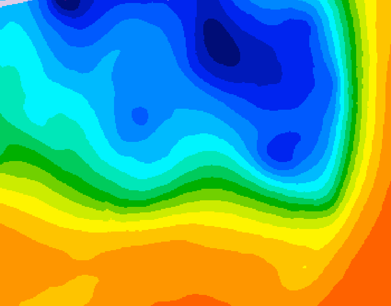 GDPS 500 millibar geopotential height 078 hour forecast chart for Canada based on 2026/10/15 0000Z data