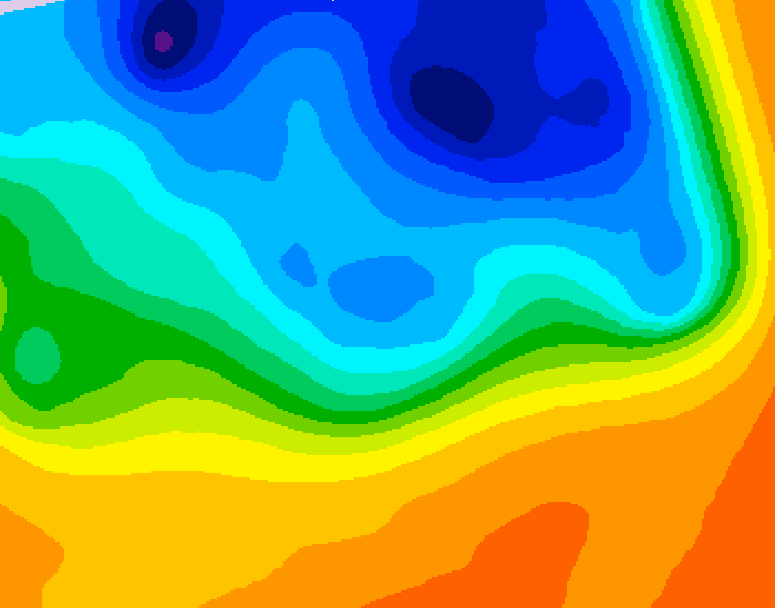 GDPS 500 millibar geopotential height 096 hour forecast chart for Canada based on 2026/10/15 0000Z data
