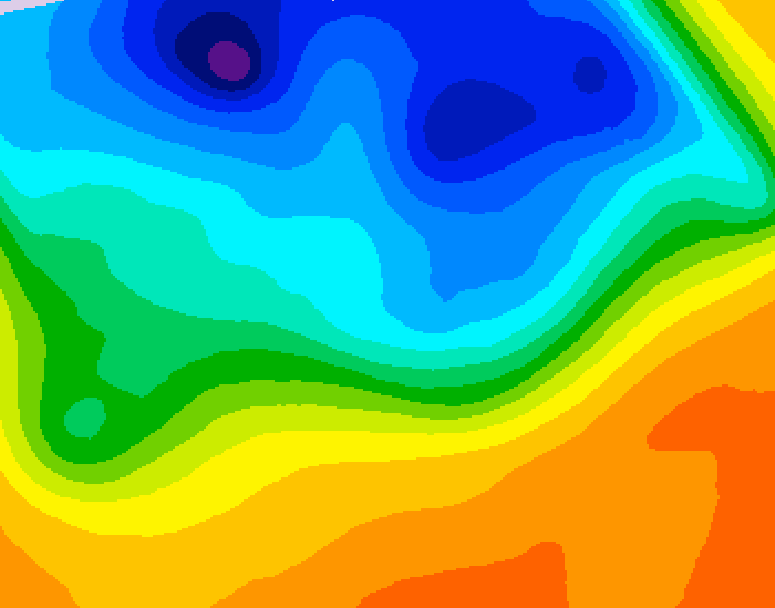 GDPS 500 millibar geopotential height 114 hour forecast chart for Canada based on 2026/10/15 0000Z data