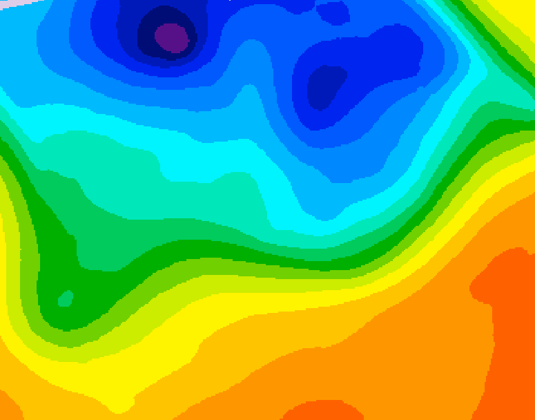 GDPS 500 millibar geopotential height 120 hour forecast chart for Canada based on 2026/10/15 0000Z data