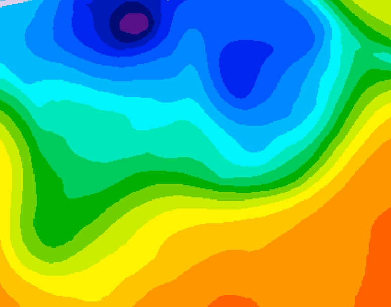 GDPS 500 millibar geopotential height 126 hour forecast chart for Canada based on 2026/10/15 0000Z data