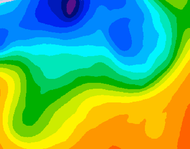 GDPS 500 millibar geopotential height 138 hour forecast chart for Canada based on 2026/10/15 0000Z data