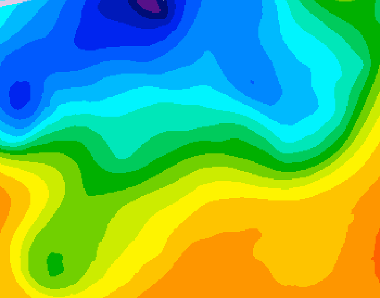 GDPS 500 millibar geopotential height 150 hour forecast chart for Canada based on 2026/10/15 0000Z data