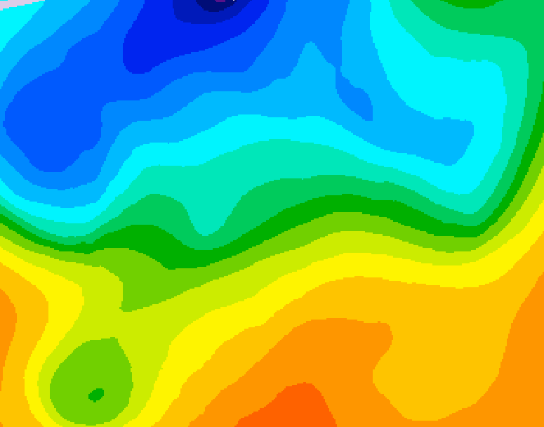 GDPS 500 millibar geopotential height 162 hour forecast chart for Canada based on 2026/10/15 0000Z data