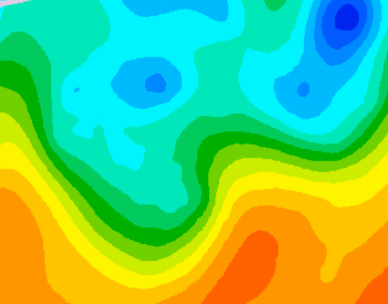 GDPS 500 millibar geopotential height 234 hour forecast chart for Canada based on 2026/10/15 0000Z data