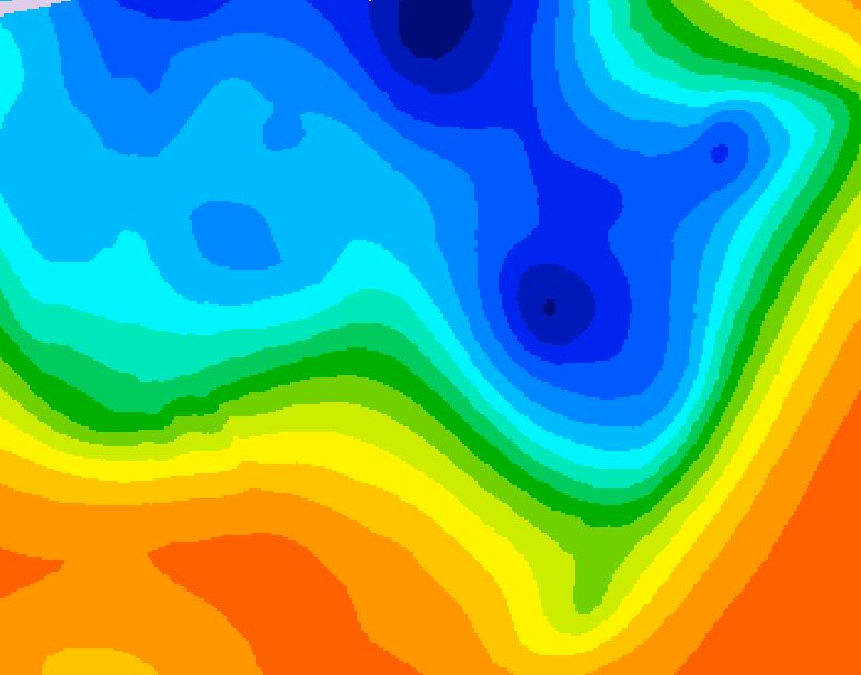 GDPS 500 millibar geopotential height 048 hour forecast chart for Canada based on 2026/10/15 1200Z data