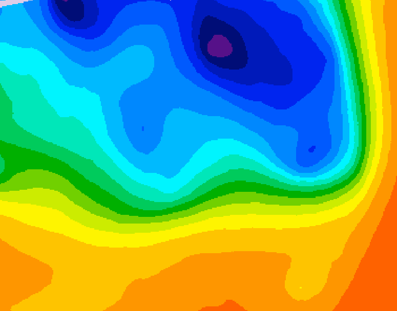 GDPS 500 millibar geopotential height 072 hour forecast chart for Canada based on 2026/10/15 1200Z data