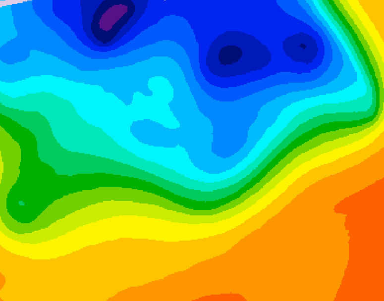 GDPS 500 millibar geopotential height 096 hour forecast chart for Canada based on 2026/10/15 1200Z data