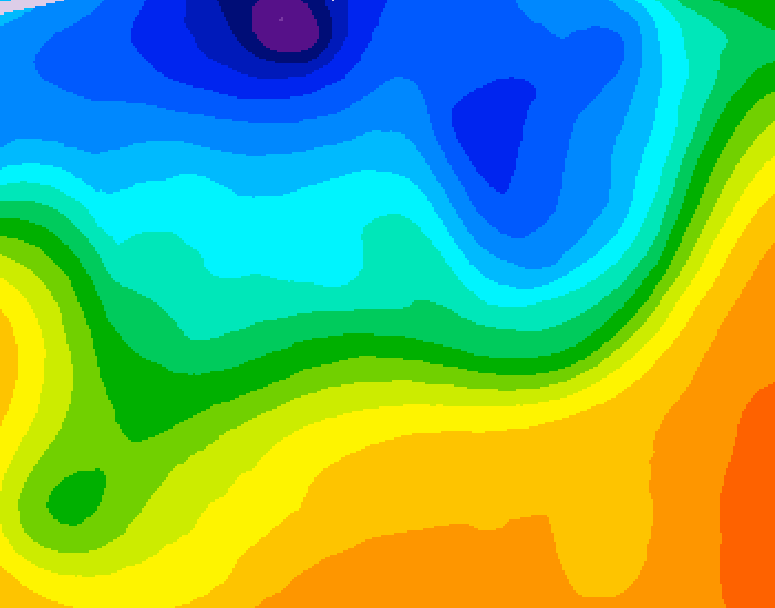 GDPS 500 millibar geopotential height 120 hour forecast chart for Canada based on 2026/10/15 1200Z data