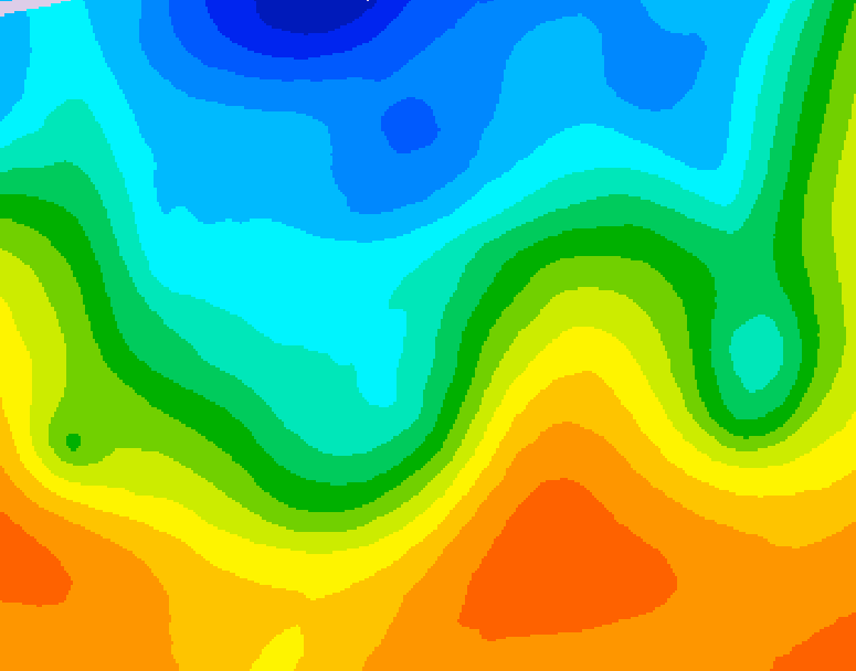 GDPS 500 millibar geopotential height 222 hour forecast chart for Canada based on 2026/10/15 1200Z data