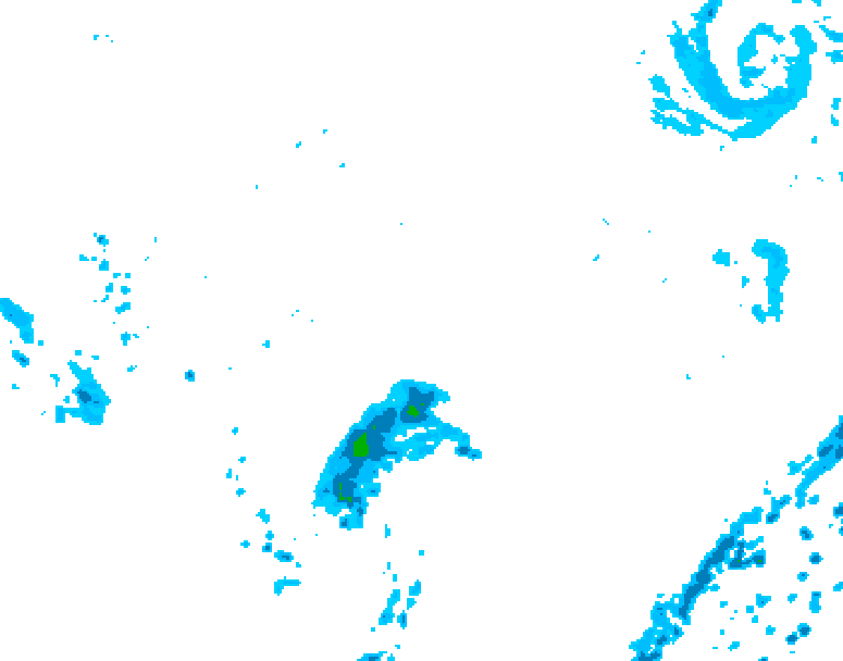 GDPS precipitation 222 hour forecast chart for Canada based on 2026/10/15 0000Z data