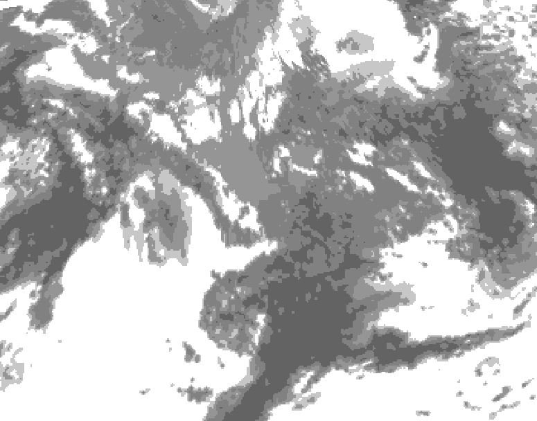 GDPS total cloud 024 hour forecast chart for Canada based on 2026/10/15 0000Z data