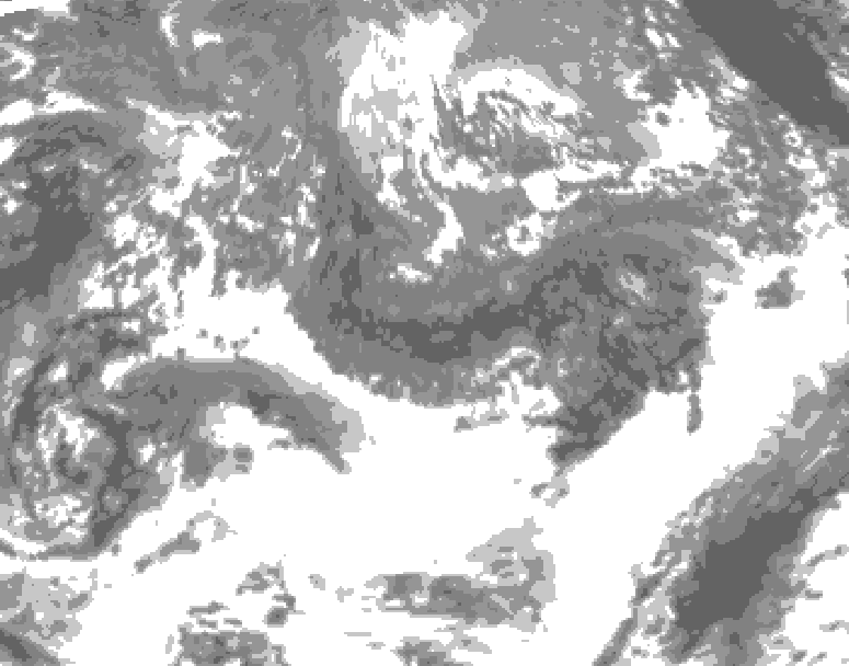 GDPS total cloud 114 hour forecast chart for Canada based on 2026/10/15 0000Z data
