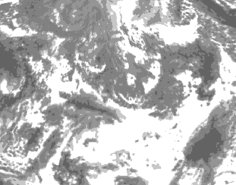 GDPS total cloud 132 hour forecast chart for Canada based on 2026/10/15 0000Z data