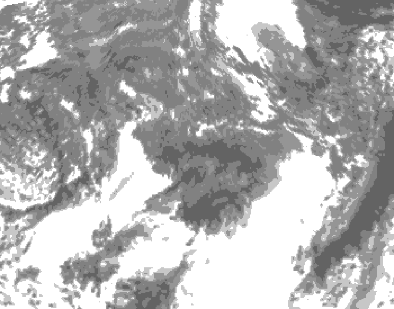 GDPS total cloud 168 hour forecast chart for Canada based on 2026/10/15 0000Z data