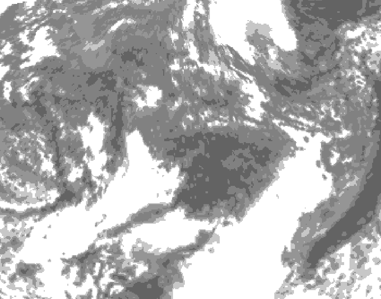 GDPS total cloud 174 hour forecast chart for Canada based on 2026/10/15 0000Z data