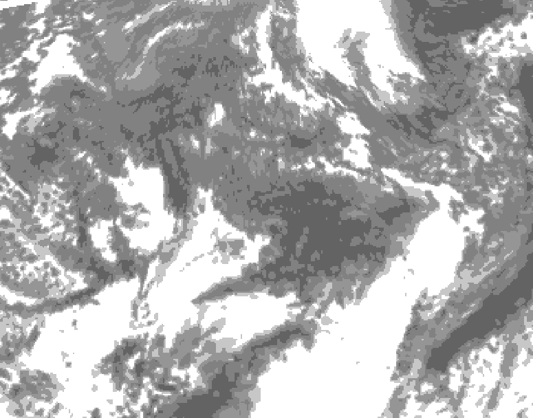 GDPS total cloud 180 hour forecast chart for Canada based on 2026/10/15 0000Z data