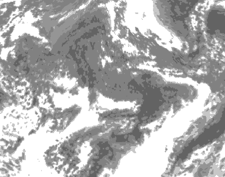 GDPS total cloud 192 hour forecast chart for Canada based on 2026/10/15 0000Z data