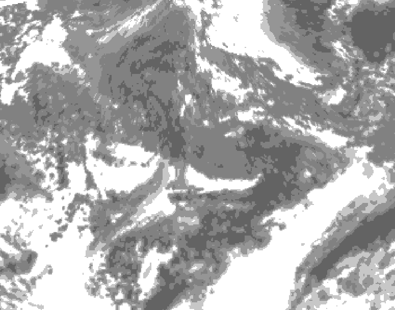GDPS total cloud 198 hour forecast chart for Canada based on 2026/10/15 0000Z data