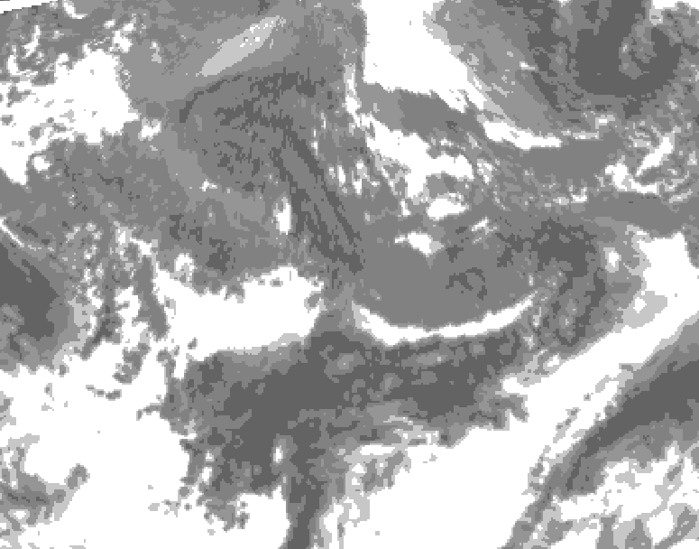 GDPS total cloud 210 hour forecast chart for Canada based on 2026/10/15 0000Z data
