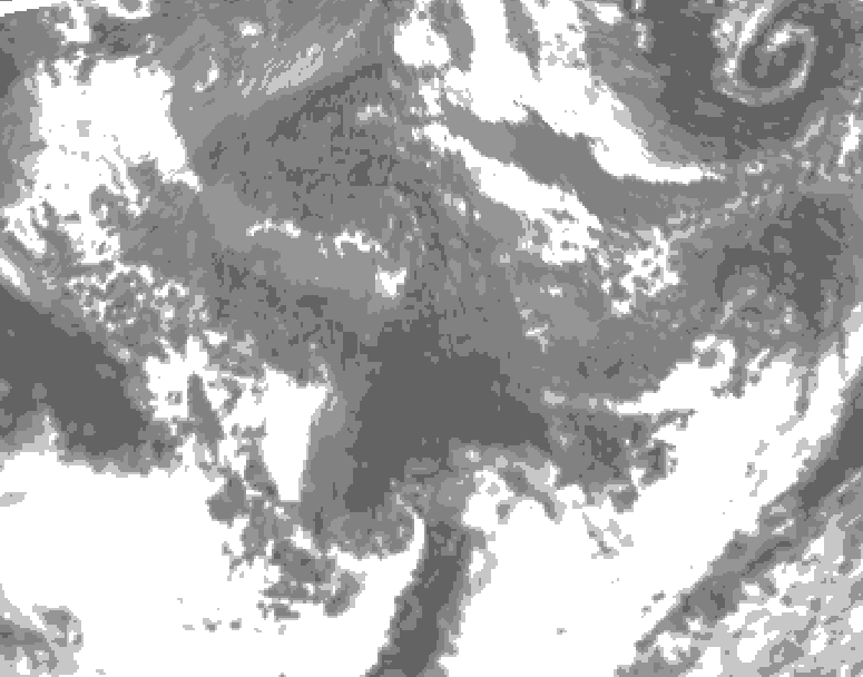 GDPS total cloud 228 hour forecast chart for Canada based on 2026/10/15 0000Z data