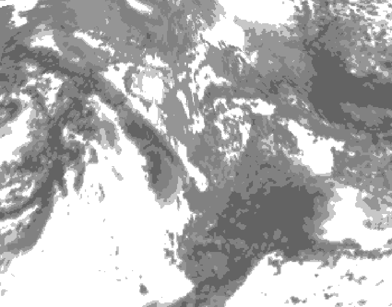 GDPS total cloud 024 hour forecast chart for Canada based on 2026/10/15 1200Z data