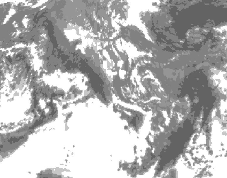 GDPS total cloud 048 hour forecast chart for Canada based on 2026/10/15 1200Z data