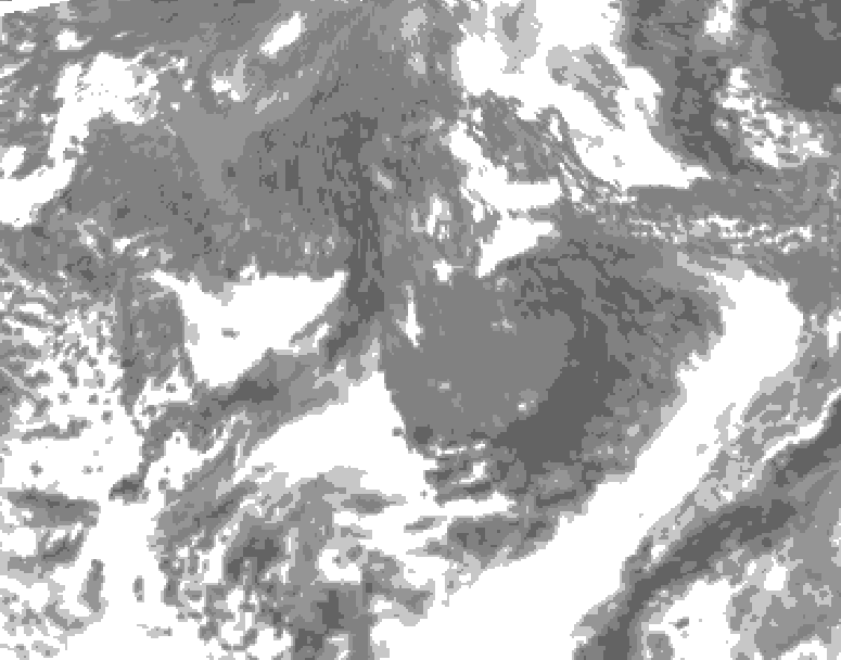 GDPS total cloud 180 hour forecast chart for Canada based on 2026/10/15 1200Z data