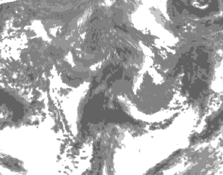 GDPS total cloud 204 hour forecast chart for Canada based on 2026/10/15 1200Z data