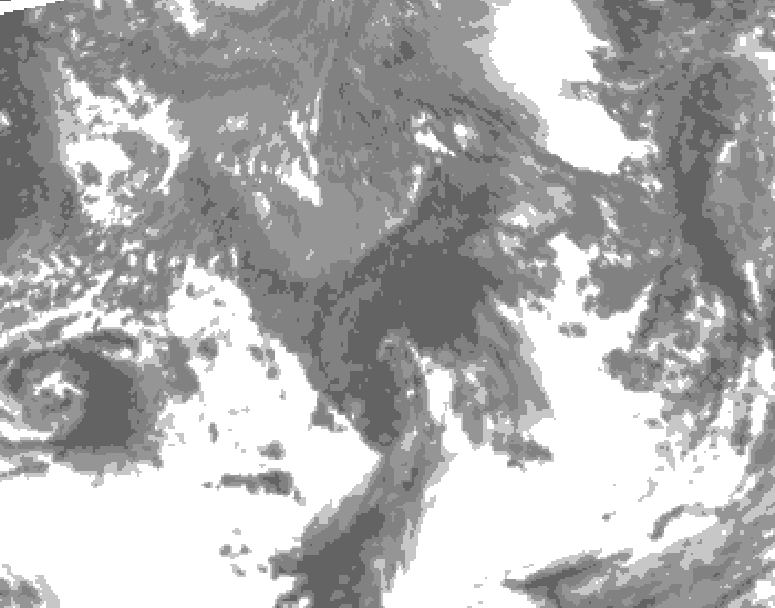 GDPS total cloud 222 hour forecast chart for Canada based on 2026/10/15 1200Z data