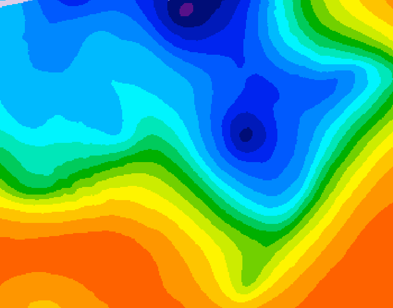 GDPS 500 millibar geopotential height 030 hour forecast chart for Canada based on 2026/10/16 0000Z data