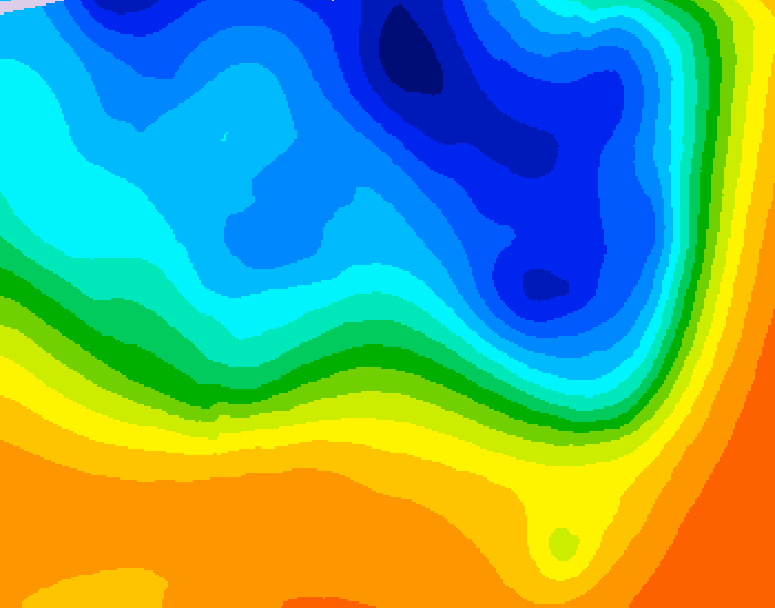 GDPS 500 millibar geopotential height 048 hour forecast chart for Canada based on 2026/10/16 0000Z data