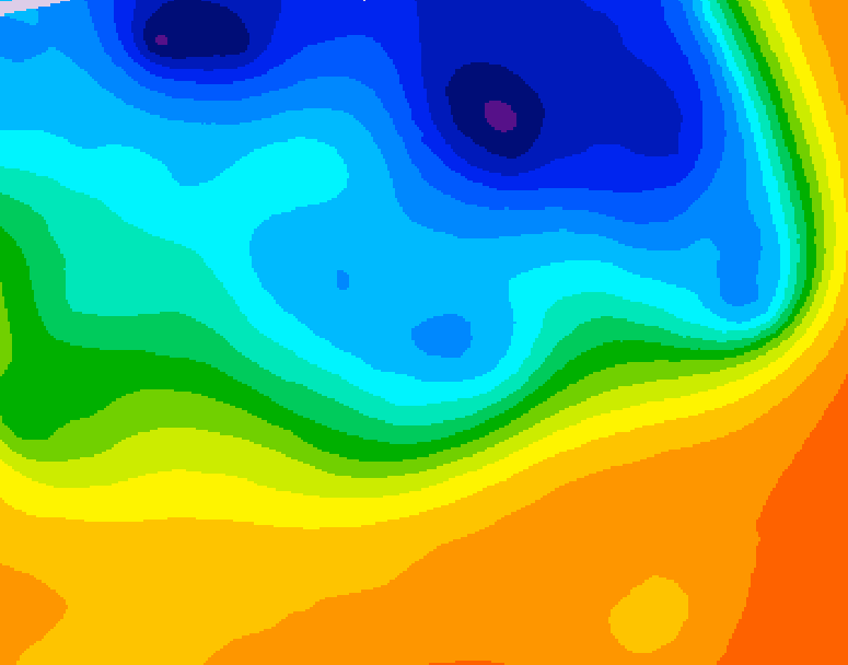 GDPS 500 millibar geopotential height 072 hour forecast chart for Canada based on 2026/10/16 0000Z data