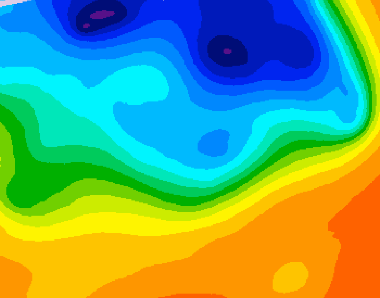 GDPS 500 millibar geopotential height 078 hour forecast chart for Canada based on 2026/10/16 0000Z data
