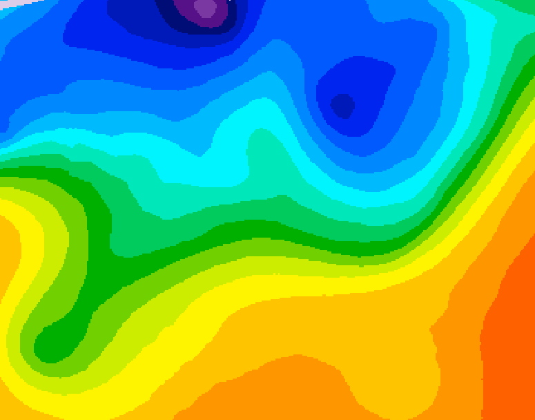 GDPS 500 millibar geopotential height 108 hour forecast chart for Canada based on 2026/10/16 0000Z data