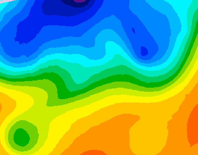 GDPS 500 millibar geopotential height 126 hour forecast chart for Canada based on 2026/10/16 0000Z data