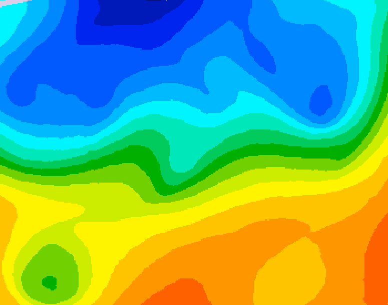 GDPS 500 millibar geopotential height 138 hour forecast chart for Canada based on 2026/10/16 0000Z data